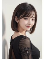 ランデブー 大宮(Rende-Zvous)&nbsp;黒髪/ボブルフ/ネビージュ/小顔/ワンレン/大宮/髪質改善/前髪