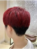 ベリーショート,ダブルカラー,レッド【草加】