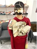 成人式スタイルネープシニヨン