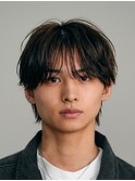 シースルーマッシュ毛流れセンターパートウルフフェザーパーマ◎