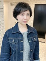 メモリーズ 表参道(Memories)&nbsp;白髪ぼかし/ひし形/癖毛/大人ショートボブ/60代50代40代