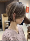 ショート/顔まわり/丸み/縮毛矯正/白髪ぼかし/立川