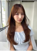 ANGELICA ハニーベージュ 韓国風レイヤー 大人かわいい