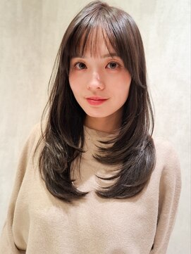 レイヤーカット*シースルーバング*グレージュカラー*髪質改善