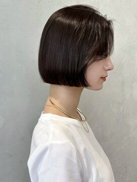 ノイ 銀座(noi) 顔周りレイヤーカットグレージュカラーくびれボブショートカット