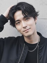 オレンジペコ(orange peco)&nbsp;センターパート ニュアンスパーマ メンズパーマ 暗髪 20代 30代