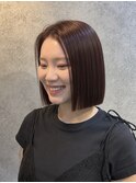 前髪無しでも可愛いぱつっとタイトボブ
