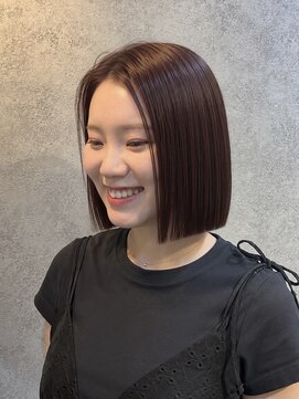 マージュ ギンザ(marju GINZA) 前髪無しでも可愛いぱつっとタイトボブ