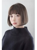 ワンレン ストレートボブ
