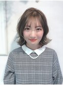【津賀雅也】小顔可愛い 外ハネボブ 丸顔