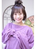【メイズ東中野・鍛原志行】ボブのハーフお団子アレンジ