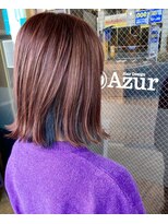 ヘアーデザイン アズール(Hair Design Azur)&nbsp;【Azur】外ハネインナーカシス&Blue