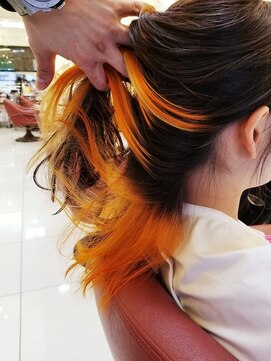 クオリス 上板橋店(QUALIS) 【QUALIS】レディース/インナーカラー/オレンジ