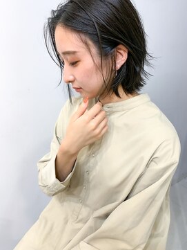 ヌード(nude) 【nude仲井】【ミニボブ】/【ブリーチなし】【ミントアッシュ】