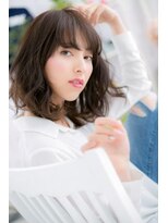 ミック ヘアアンドメイク アップ 駒込店(miq Hair&Make up) 大人かわいいシースルバングエアリーくびれミディc1