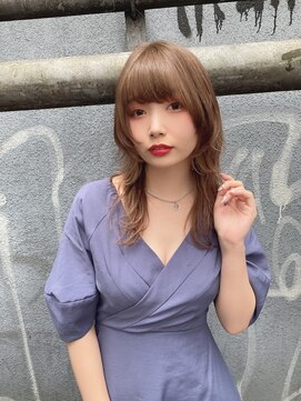 リアイス(Re:ICE) ミニウルフ/くすみブルー/流れるレイヤー/インナーハイライト