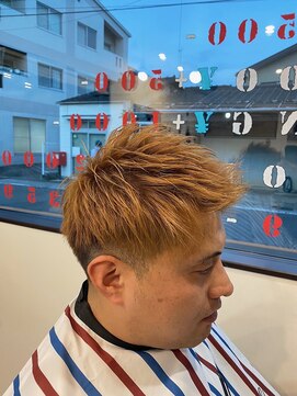 理容館 宇都宮 スパイキーショートツーブロック