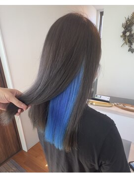 スキル 水戸(SKILL) インナーカラー☆ブルー☆ハイトーンカラー