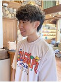 LA PENSEE / beige 田川 / スパイラルパーマ×アンブレラカラー