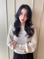 ブルーブラック韓国くびれヘア
