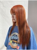 オレンジカラーオレンジベージュイルミナカラー10代20代北千住