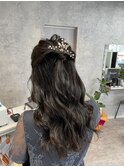 ハーフアップ ヘアアレンジ