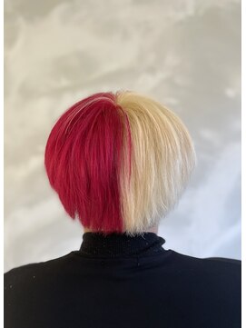 アクセル(Axe-l) ◆理想のカラーに◆　ブリーチ＆ダブルカラー×カット