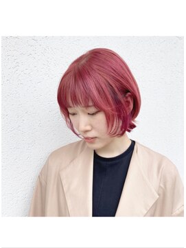 ヘアーリコア(hair recoa) ウルフ × ピンクカラー