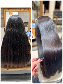 ビューブルー 亀戸錦糸町(VIEW BLUE) 美髪カール縮毛矯正ピンクブラウンエアリーロングセミディ