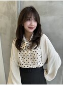 エアリーロング×ピンクベージュ×美髪［髪質改善/縮毛矯正］