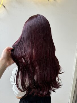 アジールヘア 北千住駅西口店(agir hair) ピンクカラー レッドカラー ボルドーカラー