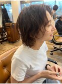 ３０代から６０代に人気。カジュアルボブにニュアンスパーマ