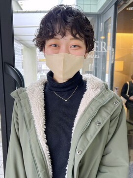 ハピネス 河原町店(Happiness) ニュアンスパーマ　マッシュショート　京都美容室　進詩織