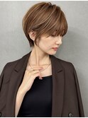 表参道ボブ白髪ぼかしハイライトショートボブカット30代40代