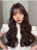 韓国へアレイヤーカット顔周りカットブリーチなしカラーA