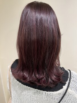 アズールサン 草加西口店(azule-sun) ルビーピンク,艶カラー,ブリーチ無しカラー【草加】