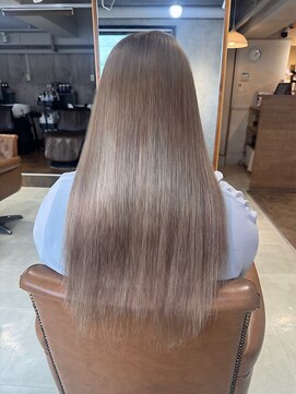 アンククロス 表参道(ANKH CROSS) ケアブリーチカラー/ストレート/シルバーアッシュ