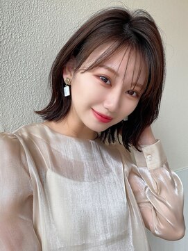 アフロート エル 錦糸町(AFLOAT L) 30代40代の明るい白髪染めで垢抜ける結べるレイヤーボブ