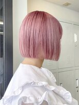 フラム 渋谷(flamme) ◯ぷつっとボブ×ホワイトピンク