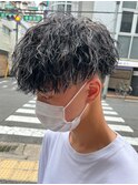 ツイストスパイラル/スパイラルパーマ/メンズ/マッシュ/眉毛