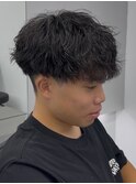 メンズパーマ/ツイストスパイラル/サーフカール/men's/眉毛