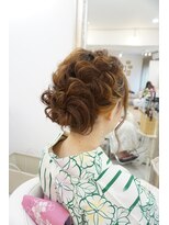 ヘアアンドメイクジップ恵比寿 (Hair＆Make ZIP)&nbsp;編み込みツインアップ♪浴衣　着付け
