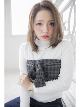 パステル ヘアー デザイン 平井北口(Pastel Hair Design) 大人可愛いナチュラルストレートボブ