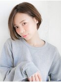 ナチュラル縮毛矯正で耳かけボブ☆