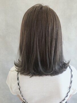 ムウ 難波(MOU) グレージュ_毛先パーマことりベージュウォーターフォール