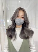 ウルフカット/ロングレイヤー/グレージュアッシュ20代30代40代