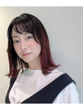 エヌプラス(N+) ボブウルフ　イメチェン　グラデーショングレージュカラー