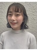 シルバー×イヤリングカラー♪顔まわりカット　ダブルカラー