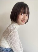 簡単だけど、可愛い!ツヤツヤボブスタイル/アースカラー