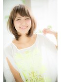 大人マッシュウルフ/白髪活かし/ベージュ/30～60代にお勧め